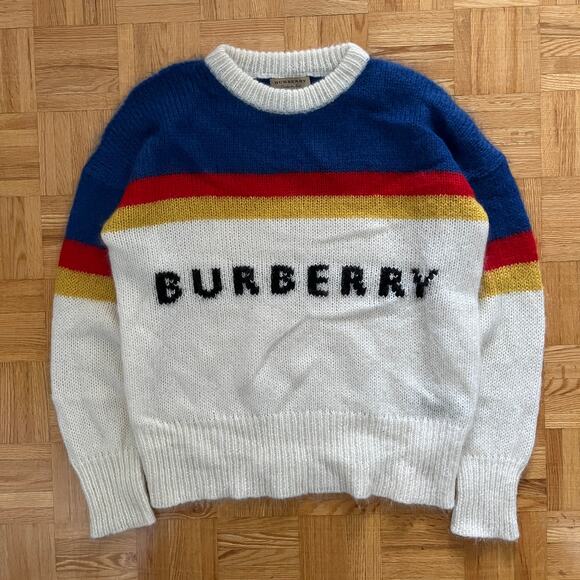 Burberry Osbourne striped mohair sweater Size Small - Picture 1 of 7